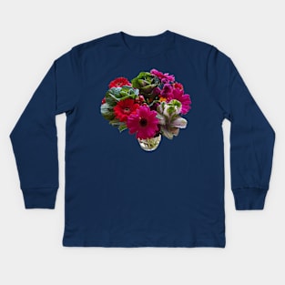 Autumn Floral Bouquet Flowers in Vase Kids Long Sleeve T-Shirt